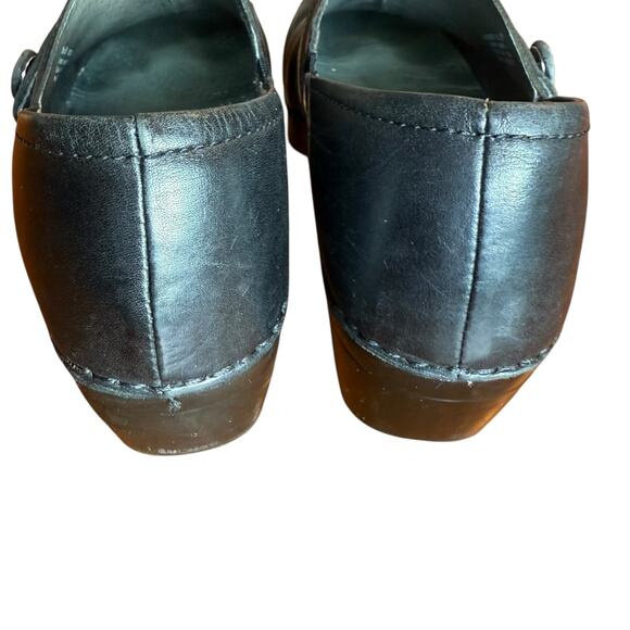 Dansko Women's Black Leather Solstice Clog Comfort Slip On - Size 39 - Picture 7 of 9